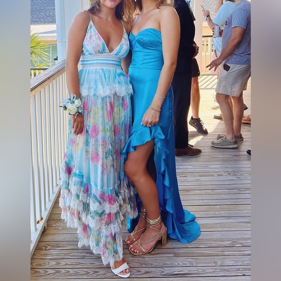 MAJOR ISO!!!!! - ROCOCO SAND LILY METALLIC FLORAL RUFFLE DRESS - Picture 3 of 4